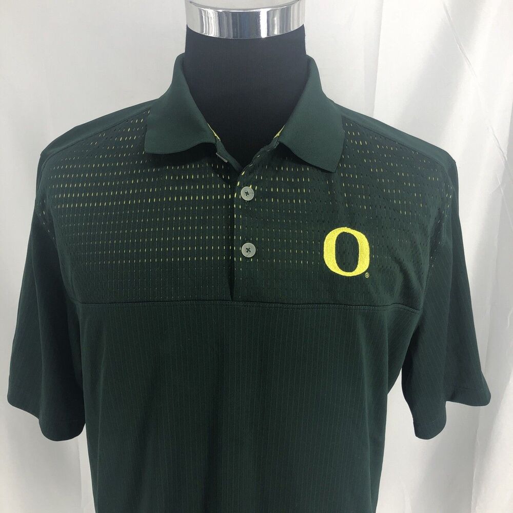 Nike Golf Green Oregon Ducks UofO Mesh Perforated Polo Shirt 417574-330 XL